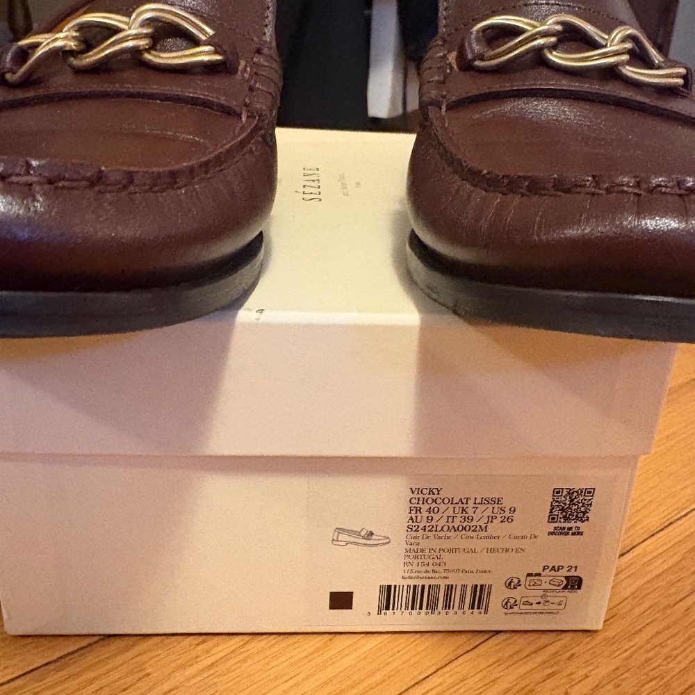 Sezane Vicky Loafers Smooth Chocolate - Size US 9 - Picture 5 of 5
